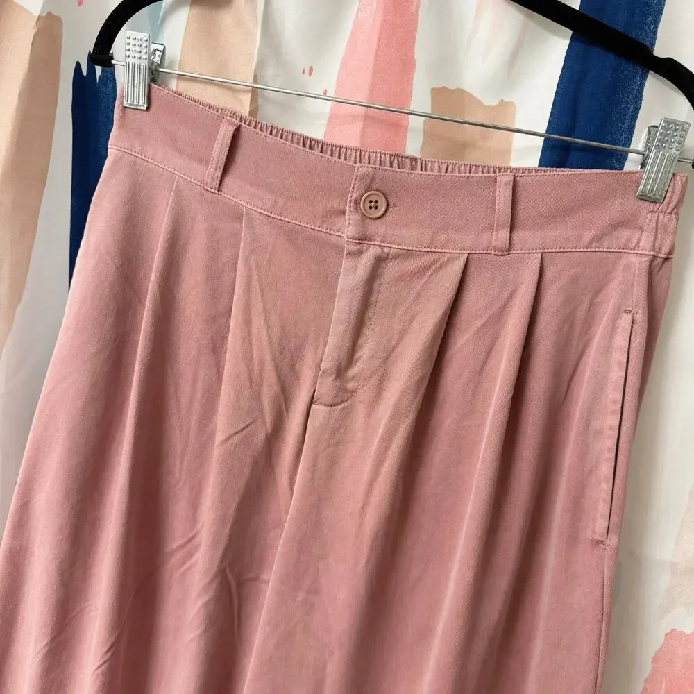 Halara High Waisted Button Zipper Side Pocket Split Hem Wide Leg Casual Pants - Picture 9 of 16